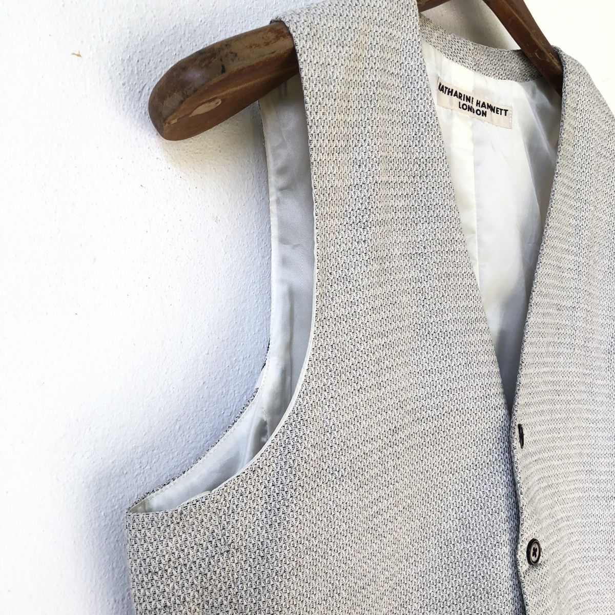 Katharine Hamnett London KATHARINE HAMNETT LONDON Linen-Cotton Vest Size US M / EU 48-50 / 2 - 8 Thumbnail
