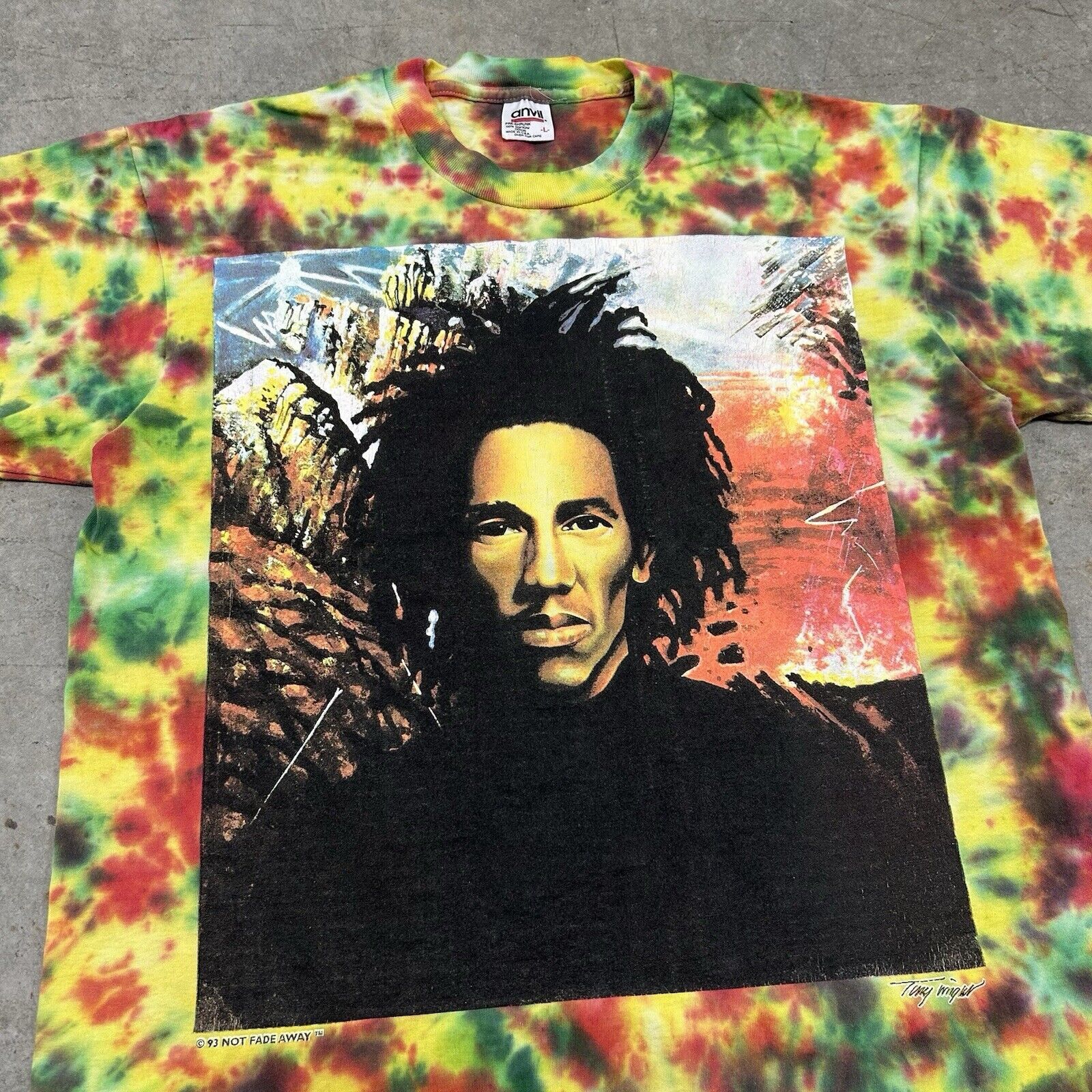 Vintage Vintage 90s Bob Marley Natty Dreadlock Album Promo Art Tee Size US L / EU 52-54 / 3 - 2 Thumbnail