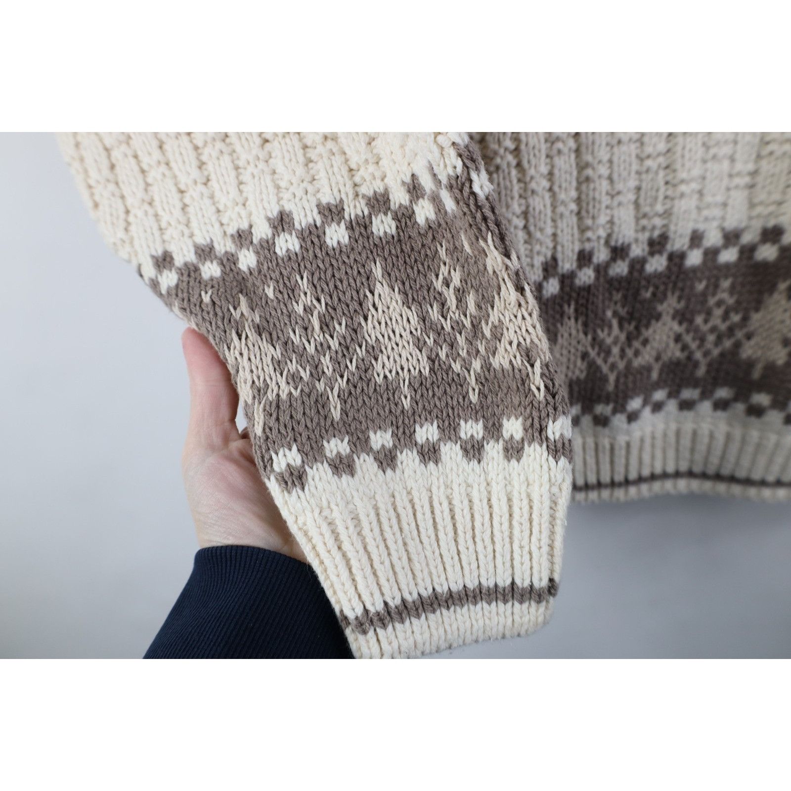 Vintage Vintage 90s Christmas Bear Chunky Marled Knit Sweater Size L / US 10 / IT 46 - 6 Thumbnail