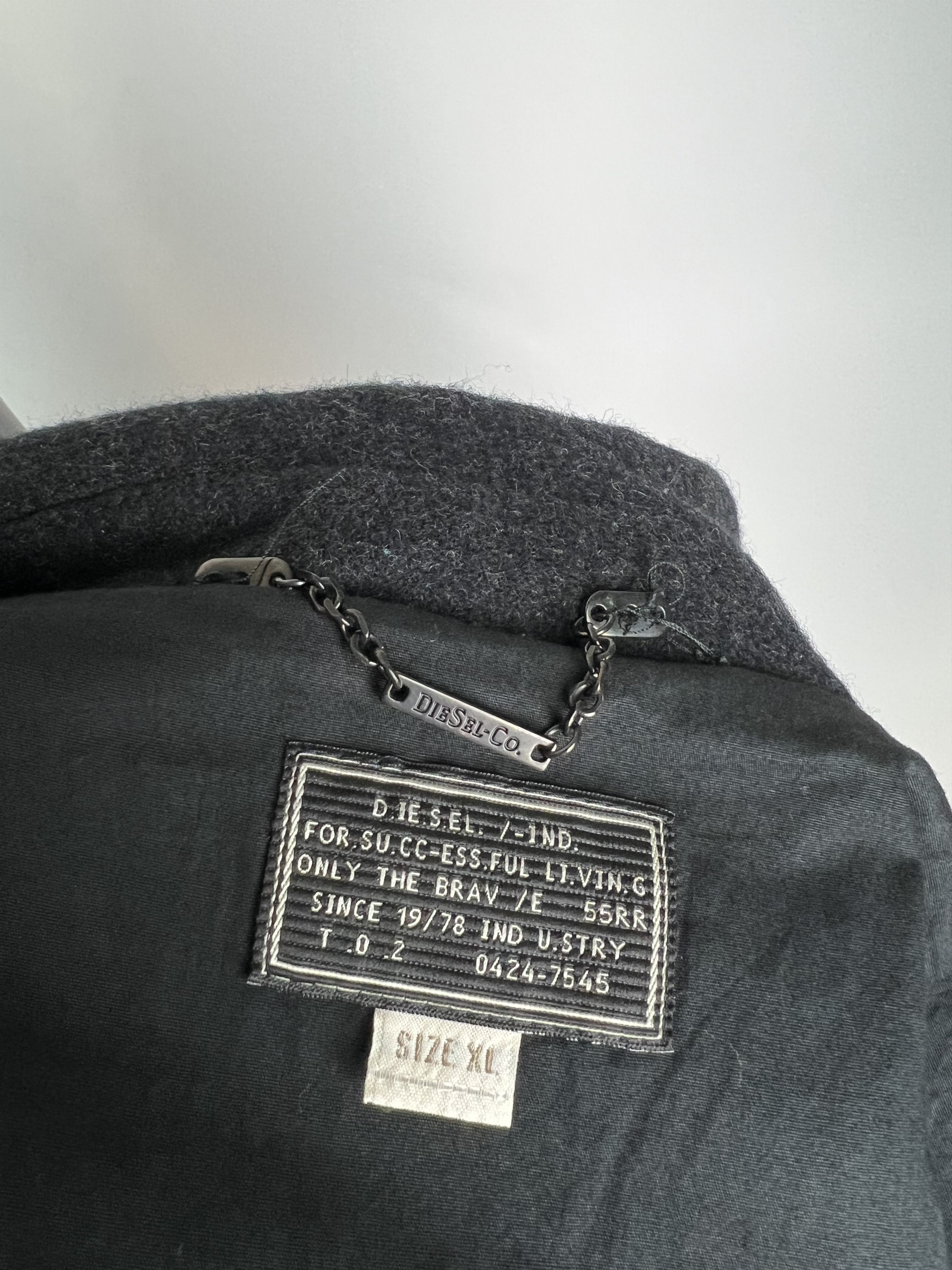 Diesel Diesel Mens Black Double Breasted Wool Pea Coat Size L Size US L / EU 52-54 / 3 - 13 Thumbnail