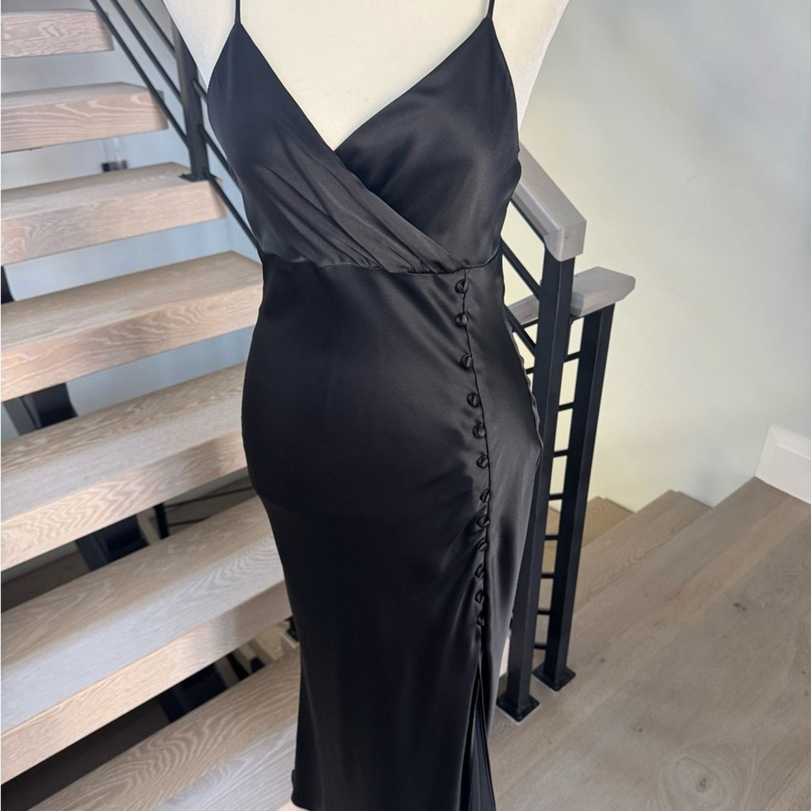Zara New Zara Chic Black Maxi Dress with Button Detail size XS Size XS / US 0-2 / IT 36-38 - 14 Thumbnail