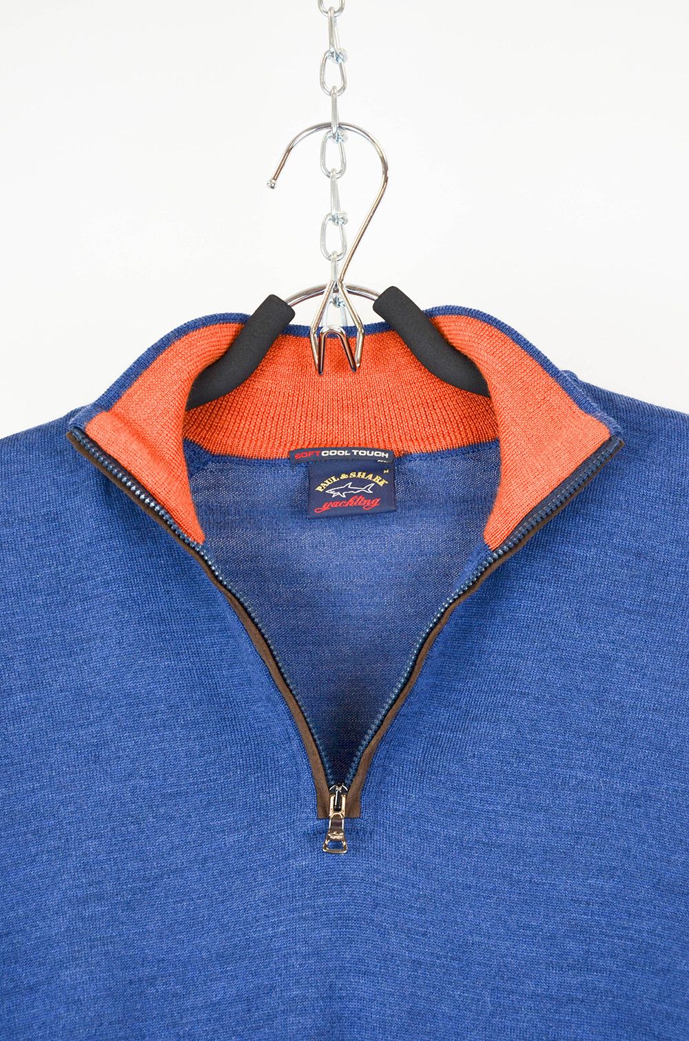Paul & Shark PAUL & SHARK Wool Blue Quarter-Zip Sweater - M Size US M / EU 48-50 / 2 - 6 Thumbnail