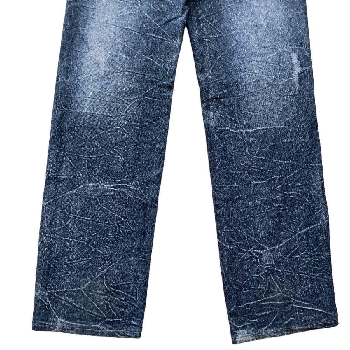 Japanese Brand Rare Japanese Brand Nylaus Double Waist Distressed Jeans Size US 30 / EU 46 - 7 Thumbnail