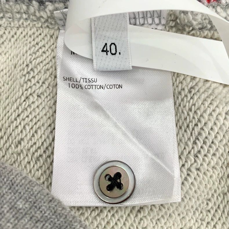 Thom Browne Thom Browne Classic four-bar gray round-neck cotton long-sl Size US XXS / EU 40 - 8 Thumbnail