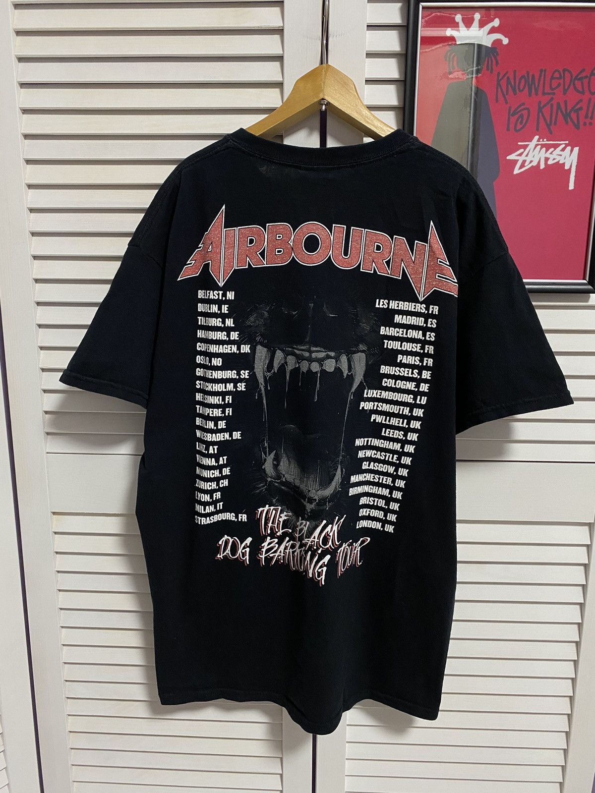 Band Tees Vintage 00s T-Shirt Airbourne The Black Dog Graphic Size US M / EU 48-50 / 2 - 4 Thumbnail