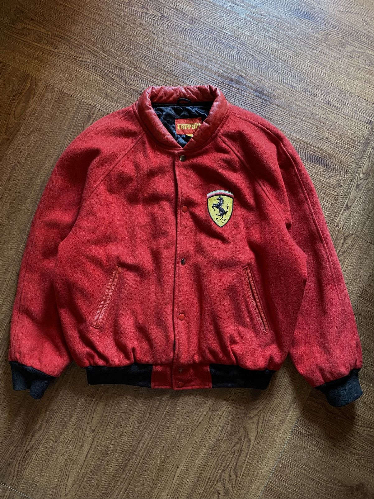 Ferrari Vtg Ferrari Varsity Jacket 1996 Size US L / EU 52-54 / 3 - 2 Thumbnail