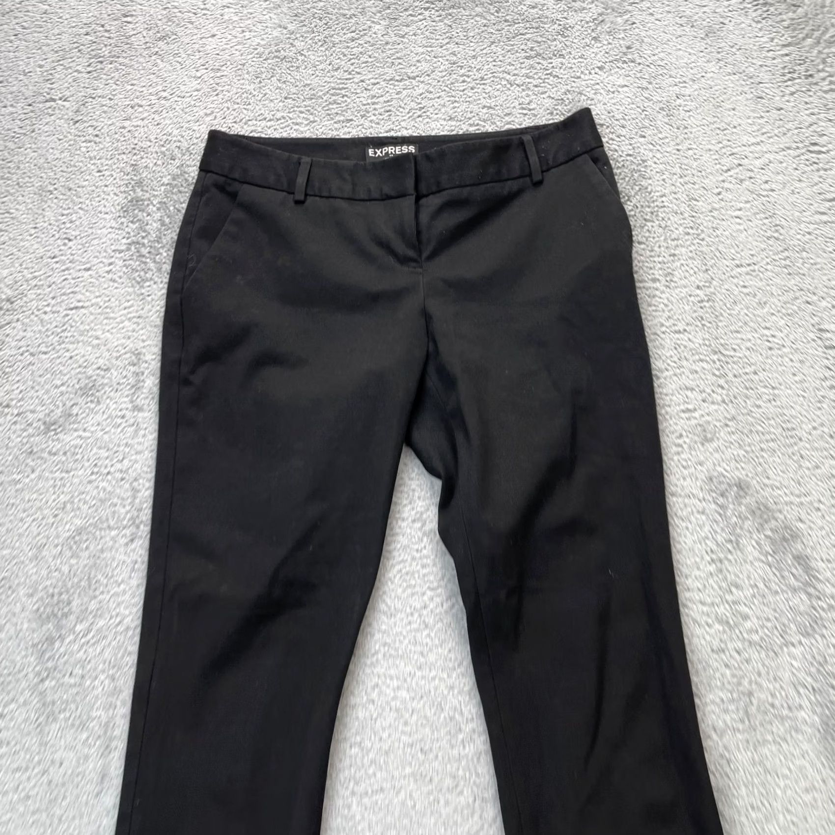 Express Express Columnist Dress Pants Womens 2 Black Skinny Leg Stretch Business Casual Formal Pants Size 30" / US 8 / IT 44 - 6 Thumbnail