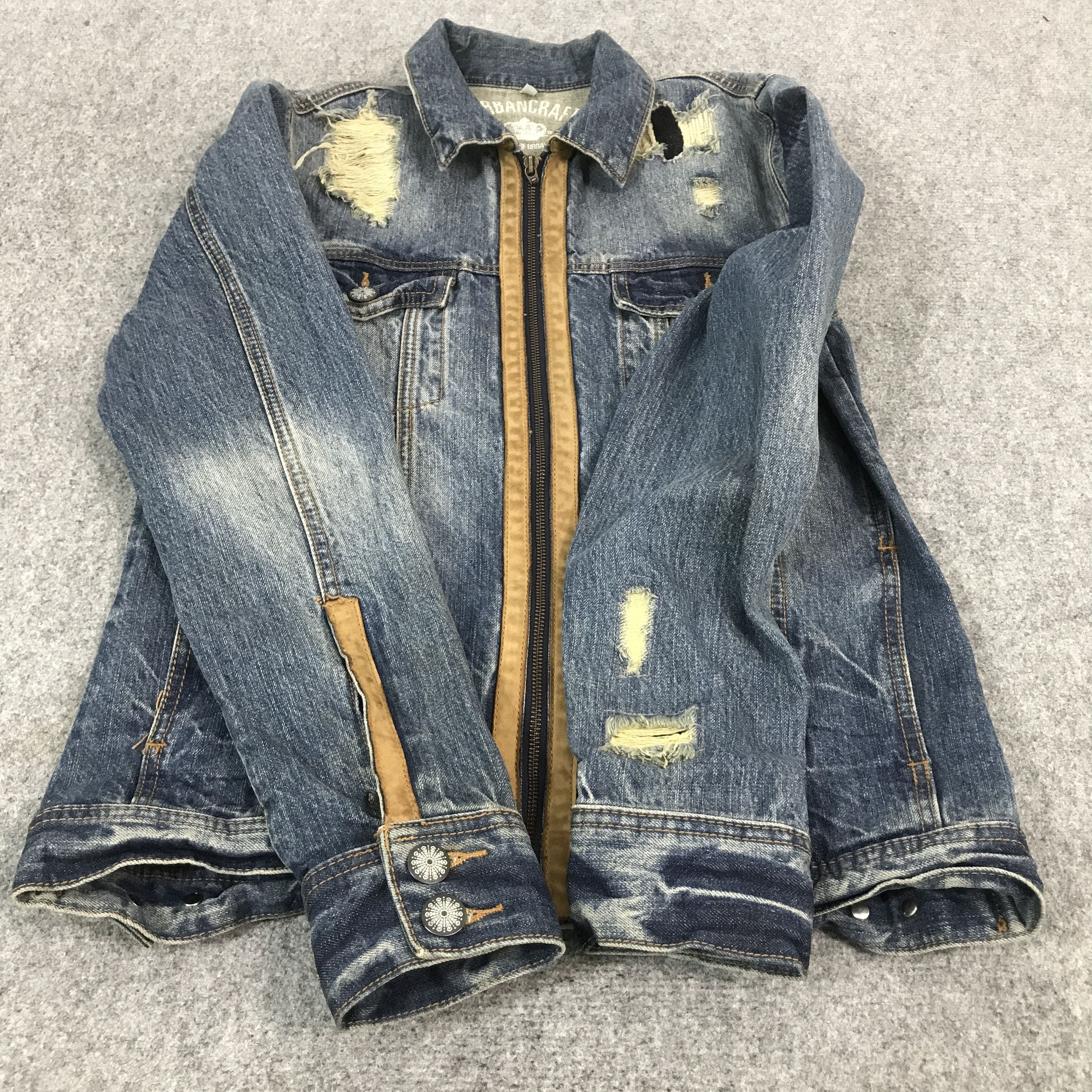 Japanese Brand URBANCRAFT DENIM ZIPPER JACKET Size US L / EU 52-54 / 3 - 8 Thumbnail