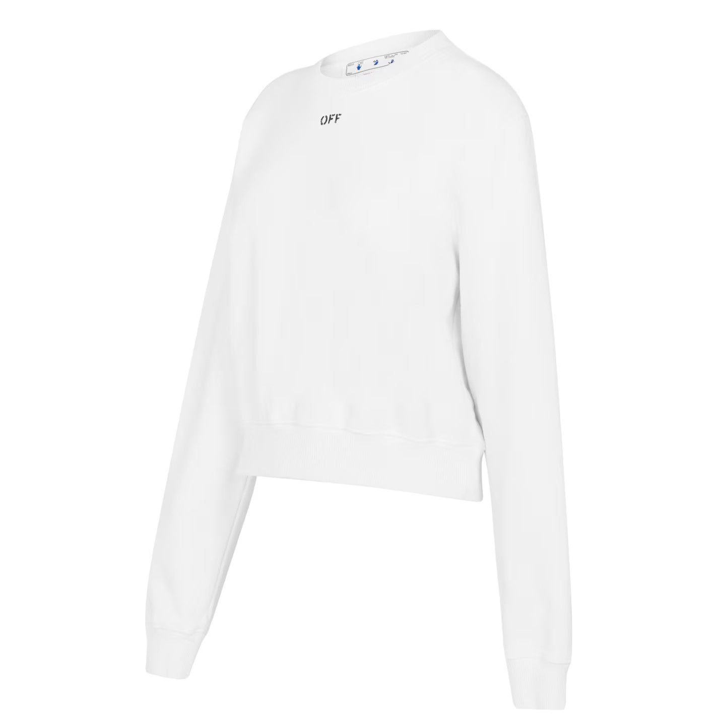 Off-White o1g2r1mq1224 Stamp Sweatshirt in White Size L / US 10 / IT 46 - 3 Thumbnail