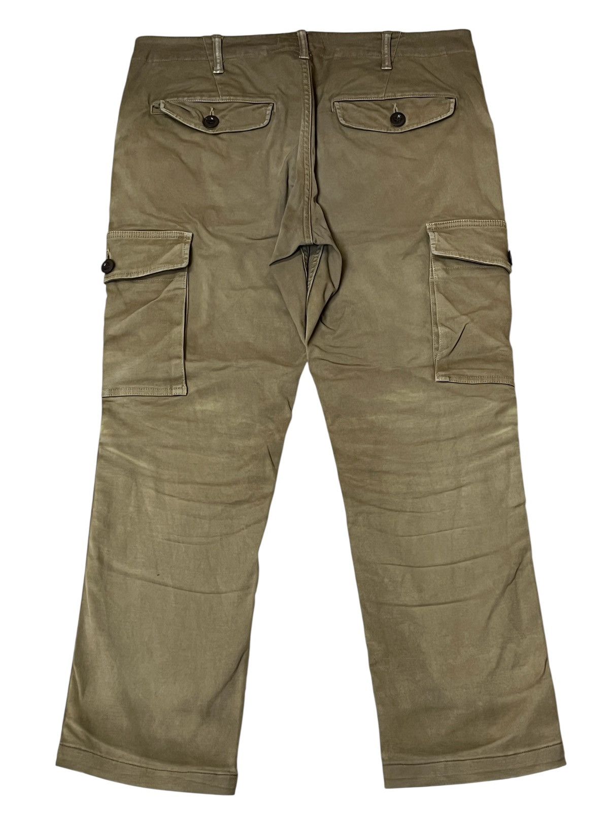 Johnbull Vintage JOHNBULL brown faded baker cargo pants Size US 35 - 3 Thumbnail