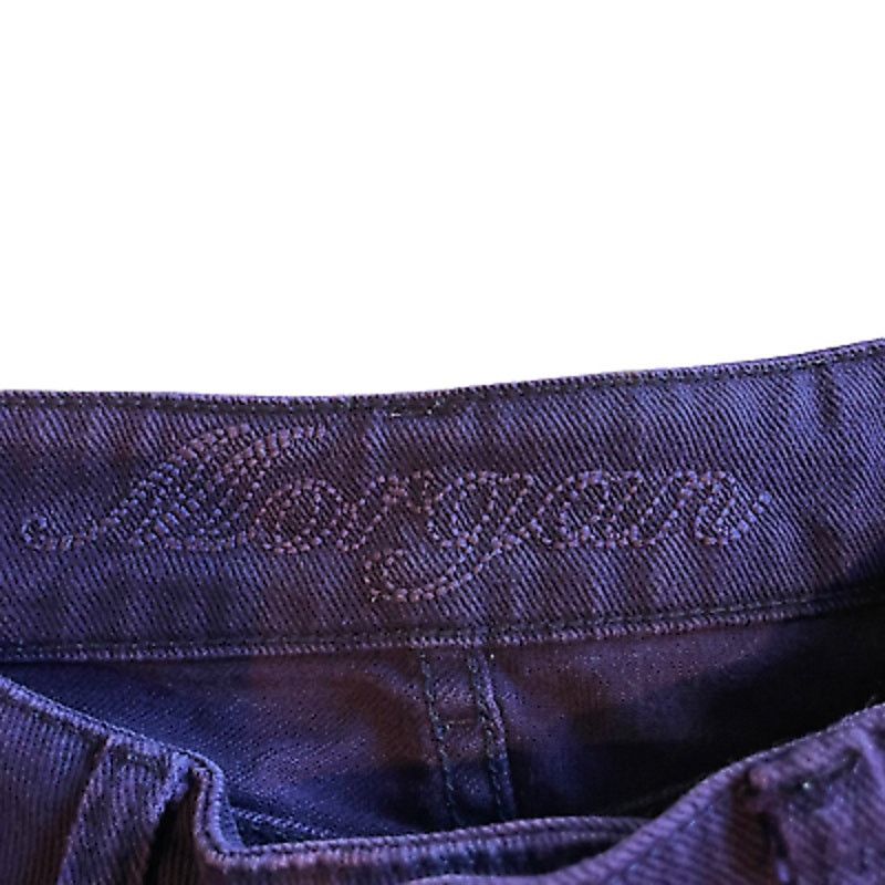 Vintage Delia | Y2K Straight Skinny Leg Purple Jeans | Size 3/4P Size 27" / US 4 / IT 40 - 9 Thumbnail