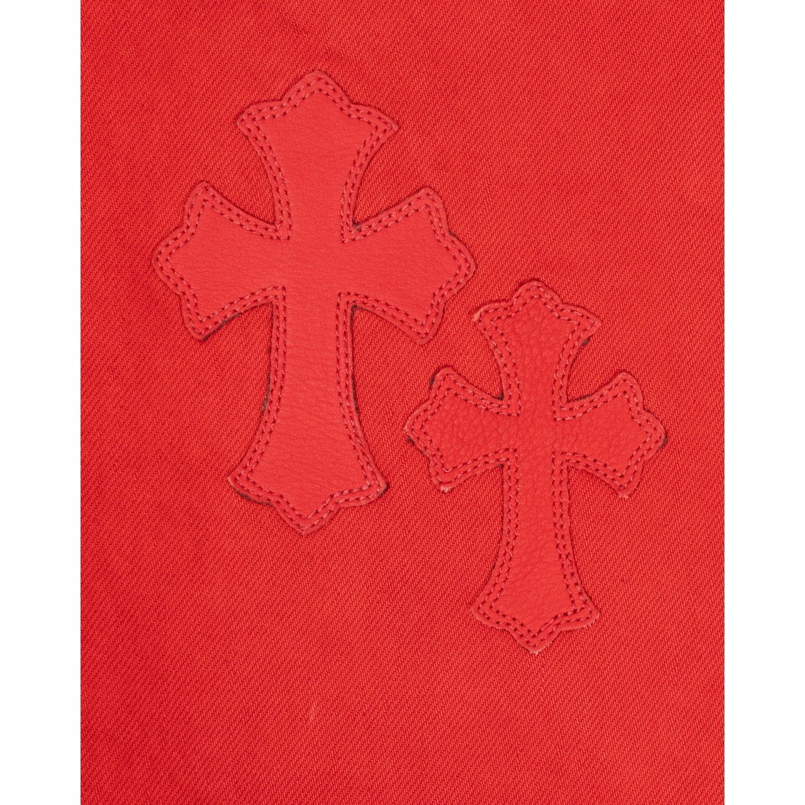 Chrome Hearts Red Denim Paris Exclusive 'Red Crosses' Size US 33 - 4 Thumbnail