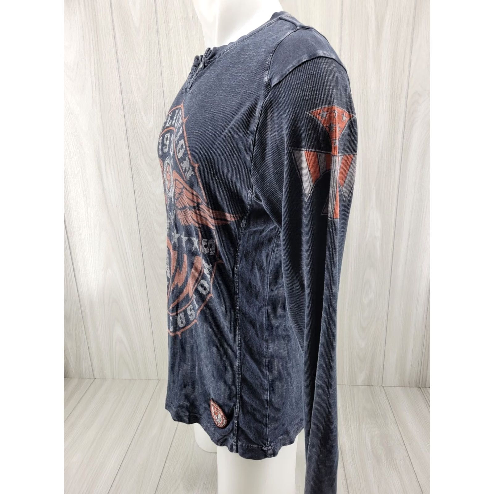 Affliction Affliction T Shirt Men L Graphic Skull Wings Cross Grunge Punk Thermal Size US L / EU 52-54 / 3 - 4 Thumbnail