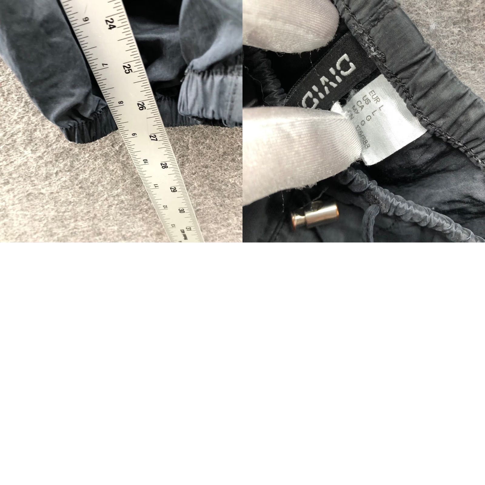 H&M H&M Divided Parachute Cargo Jogger Pants Mens L Black Pull On Nylon Blend Size US 33 - 8 Thumbnail