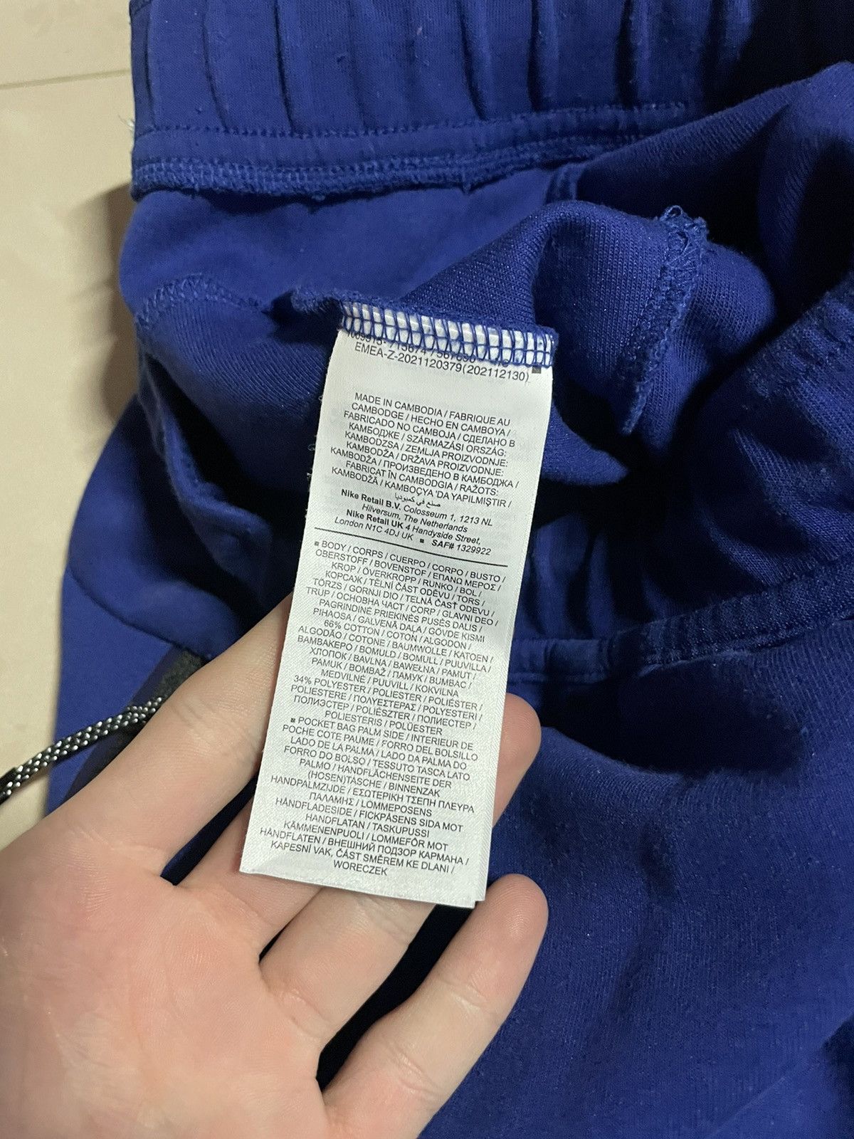 Nike Nike Tech Fleece Pants Brushed Joggers Blue Mens M Size US 32 / EU 48 - 4 Thumbnail