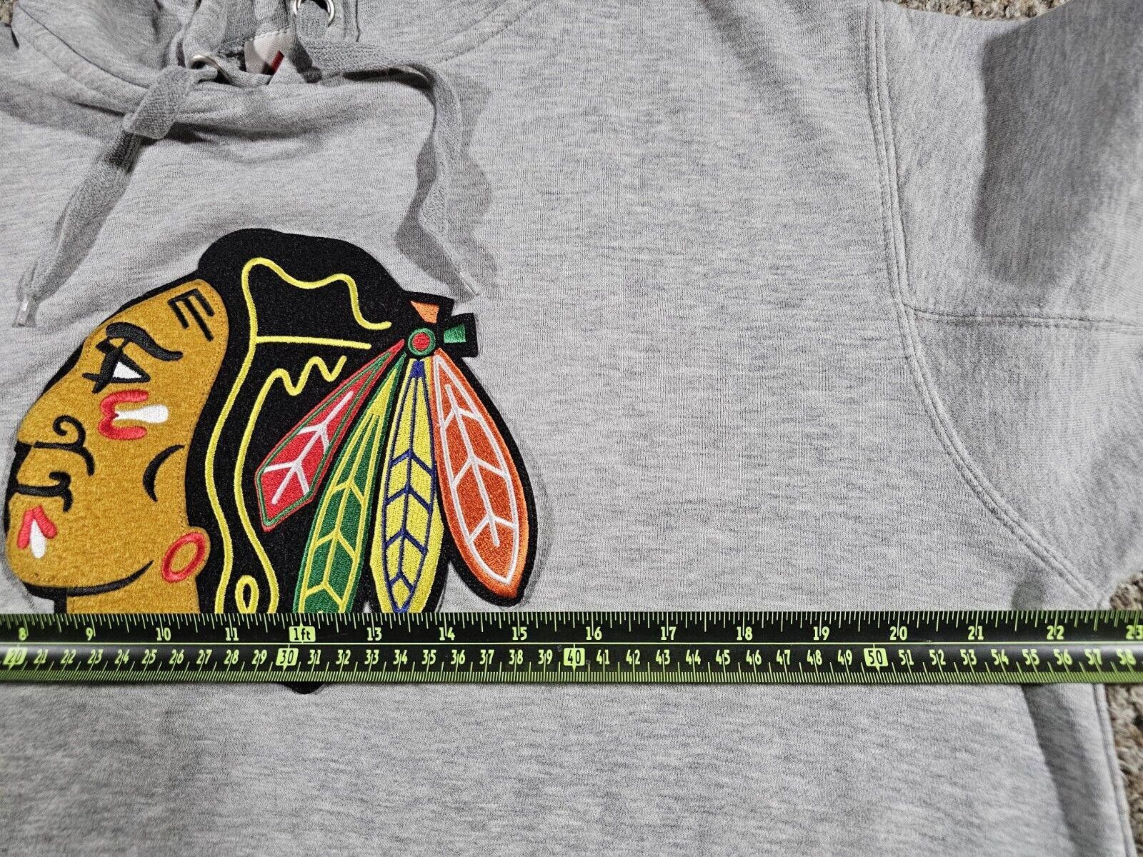 Majestic Majestic Chicago Blackhawks NHL Hoodie Gray SEE MEASUREMENTS Size ONE SIZE - 7 Thumbnail