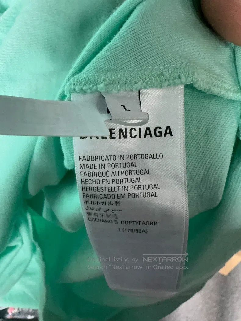 Balenciaga Balenciaga Mint Green Embroidered Short Sleeve Size US S / EU 44-46 / 1 - 4 Thumbnail