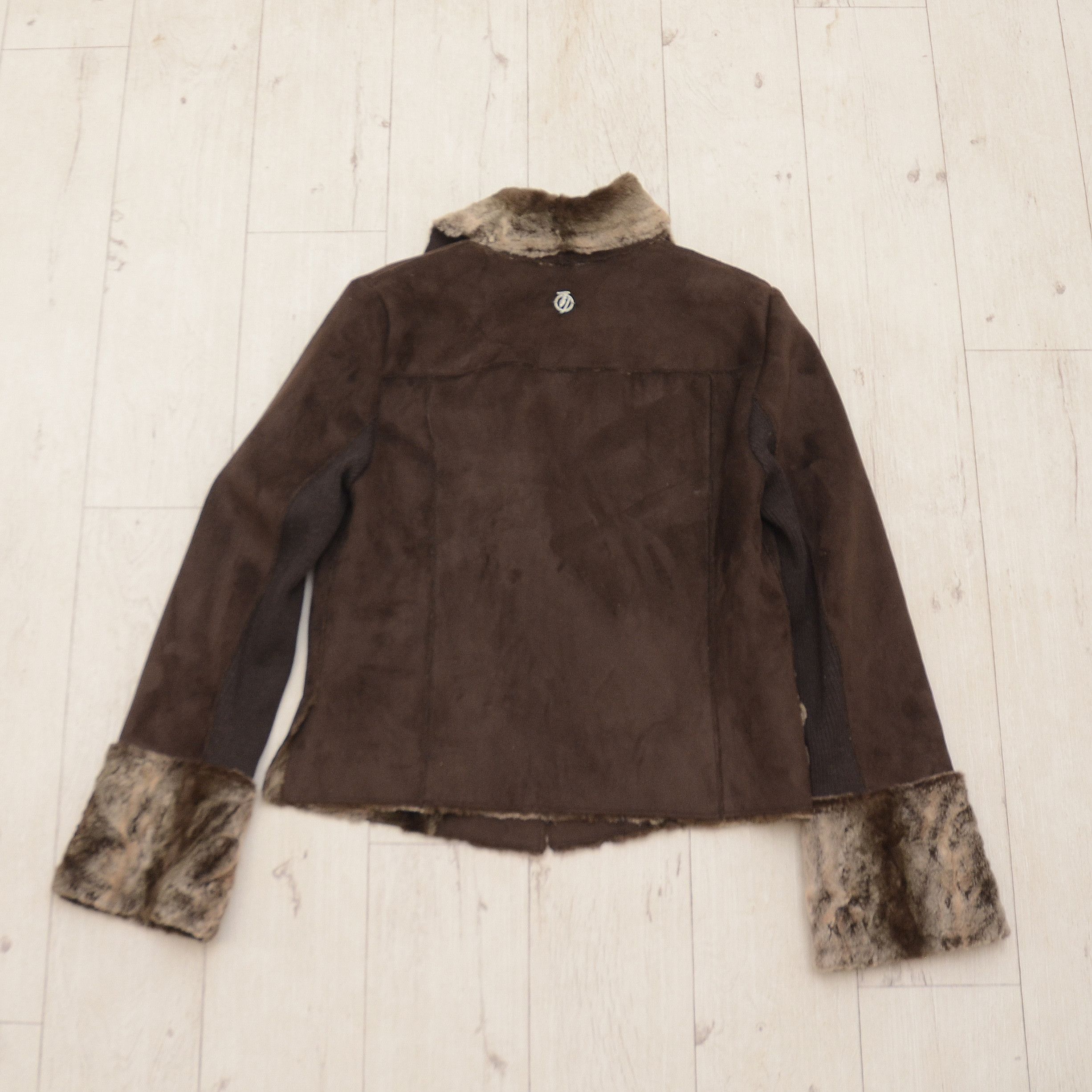 Trussardi Trussardi Jeans Y2K Faux Fur Suede Jacket Coat Winter Chic Size M / US 6-8 / IT 42-44 - 9 Thumbnail