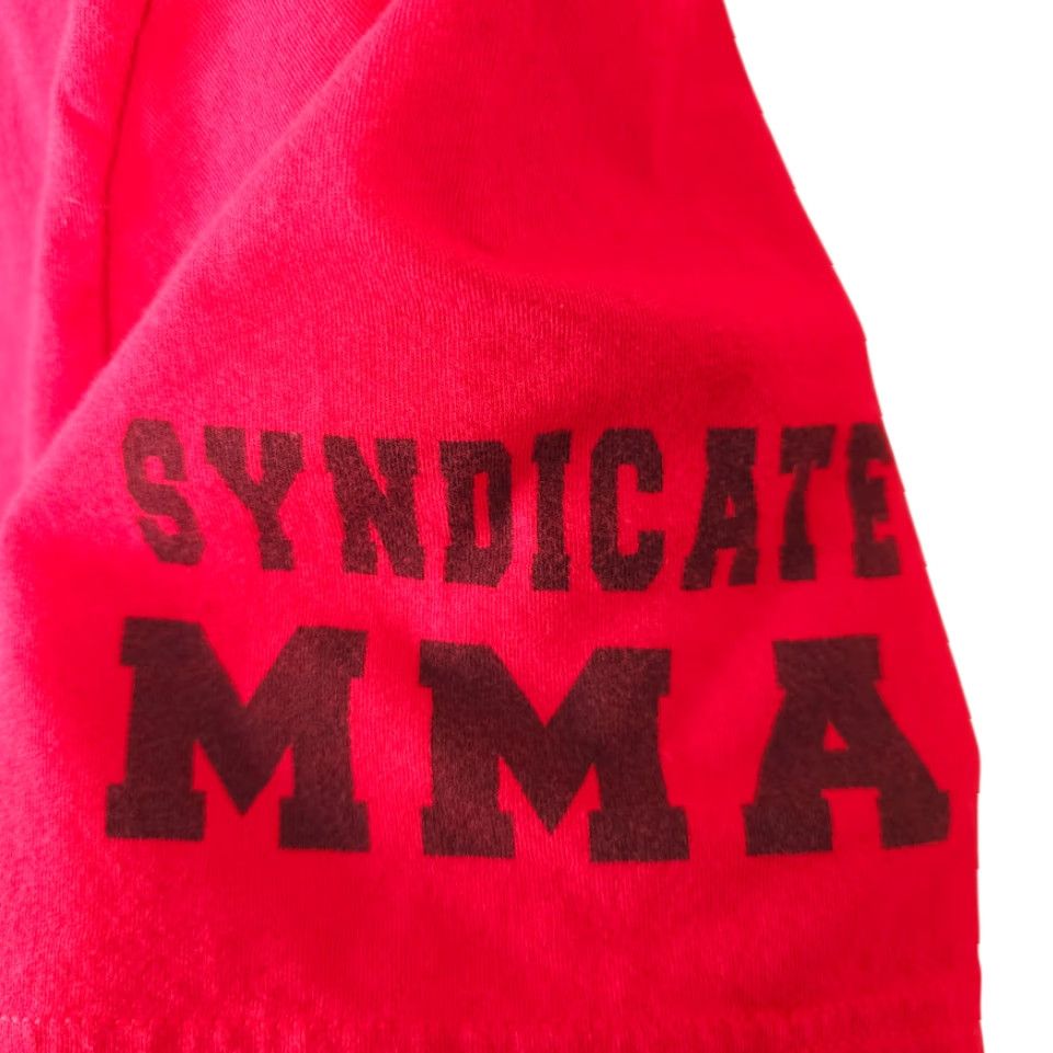 Vintage Syndicate MMA T Shirt Mens XL Red John Wood Mixed Martial Arts Fighting Shirt Mens XL Red MMA Fighting Sports Size US XL / EU 56 / 4 - 5 Thumbnail