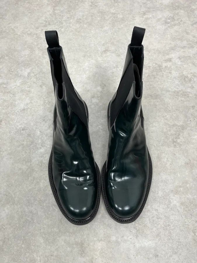 Jil Sander Jil Sander Green Classy Leather Chelsea Boots Size US 11.5 / EU 44-45 - 3 Thumbnail