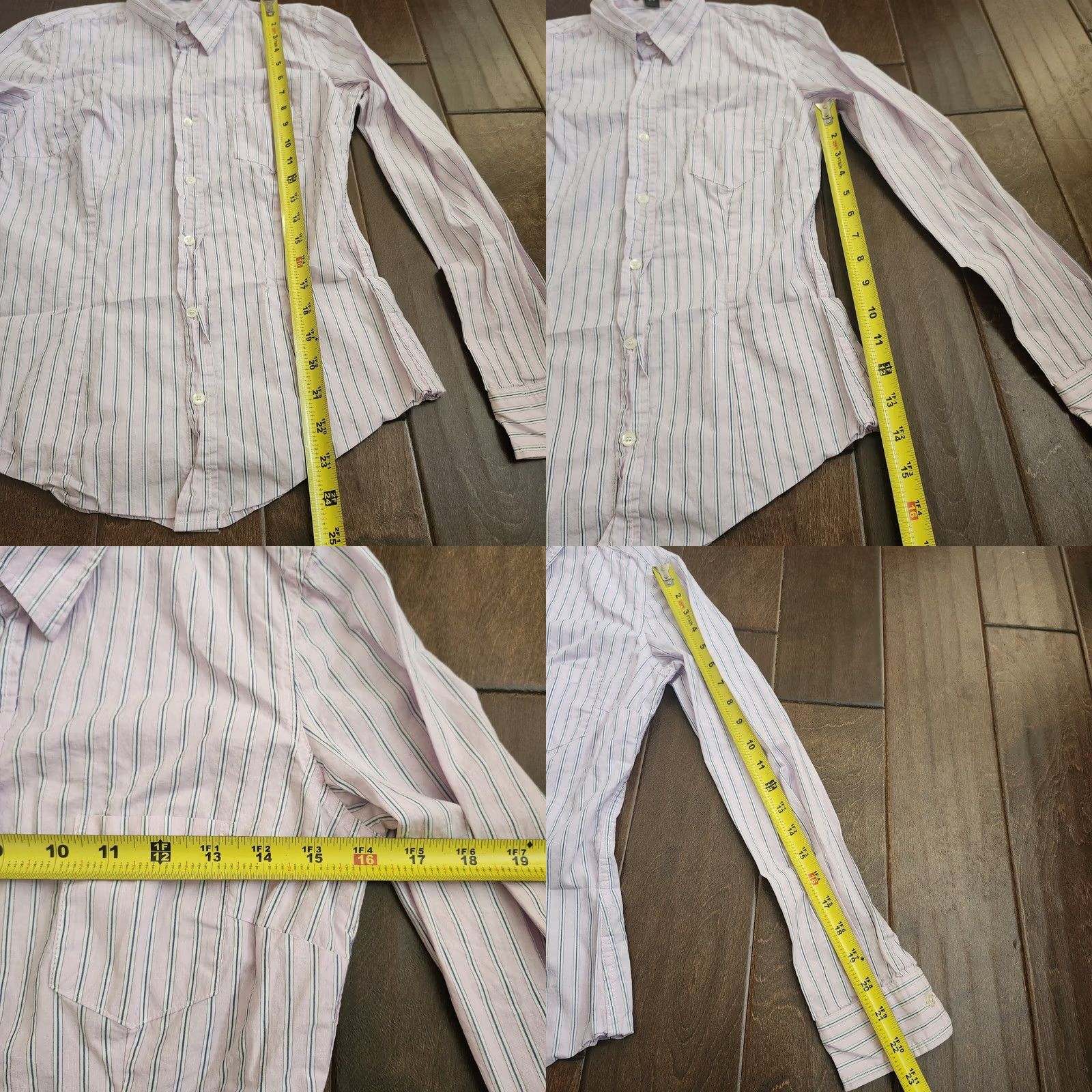 Forever 21 Forever21 Striped Button-Up Dress Shirt S/P Womens Shirt Long Sleeve Multicolor Casual Travel Business Party/Cocktail Spring Fall Winter Mens Girls Size S / US 4 / IT 40 - 8 Thumbnail