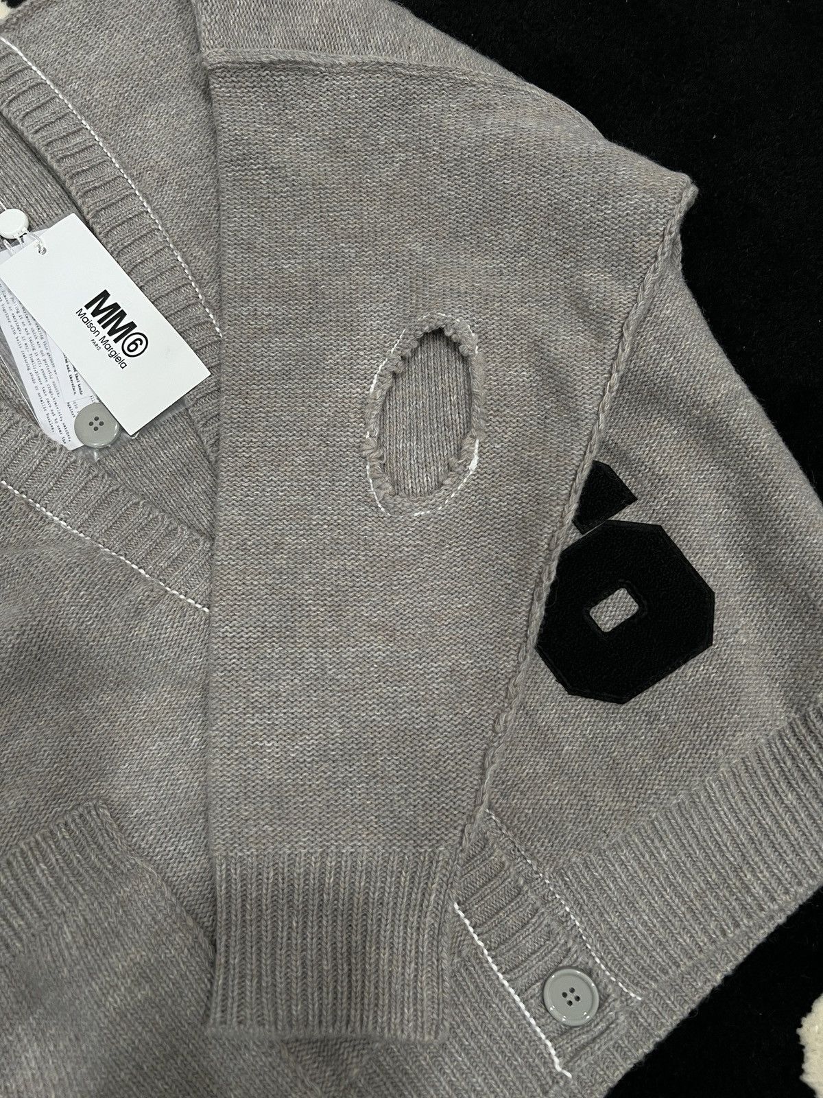Designer × Maison Margiela Maison Margiela MM6 Knitted Cardigan Size US XS / EU 42 / 0 - 10 Thumbnail