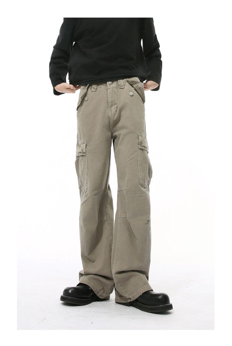 Japanese Brand × Jean Khaki washed vintage multi-pocket cargo jeans y2k Size US 33 - 1 Thumbnail