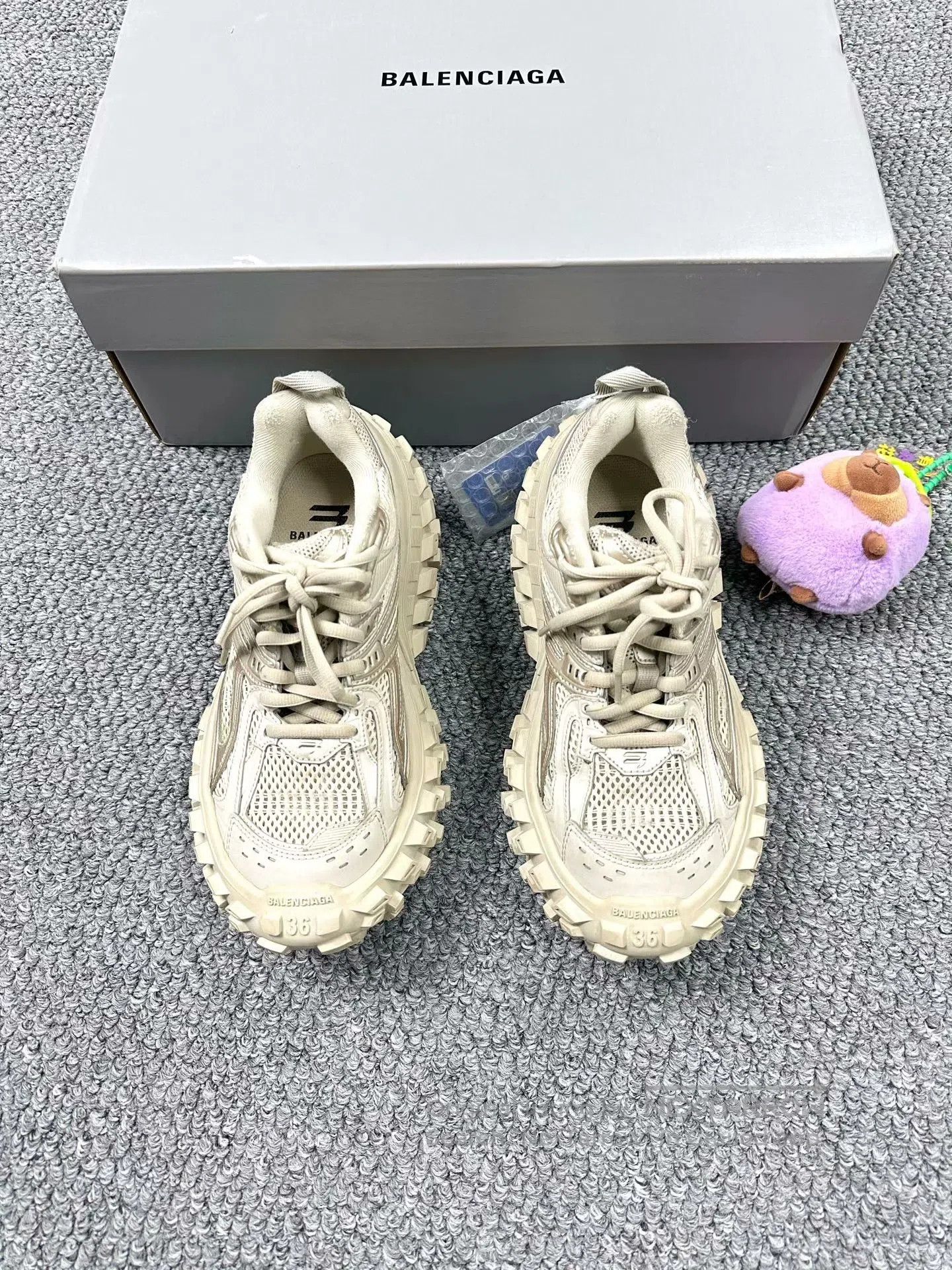 Balenciaga Balenciaga Tan Tire Shoes| Size US 5.5 / IT 35.5 - 2 Thumbnail