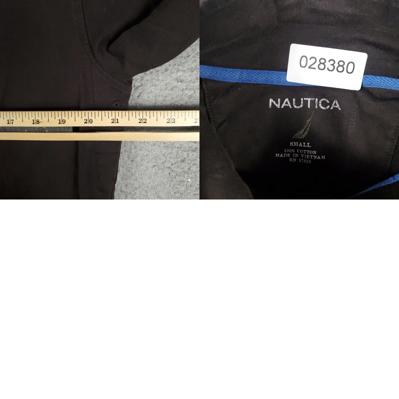 Nautica Nautica Mens Brown Long Sleeve 1/4 Zip Pullover Sweater Small Cotton Size US S / EU 44-46 / 1 - 8 Thumbnail