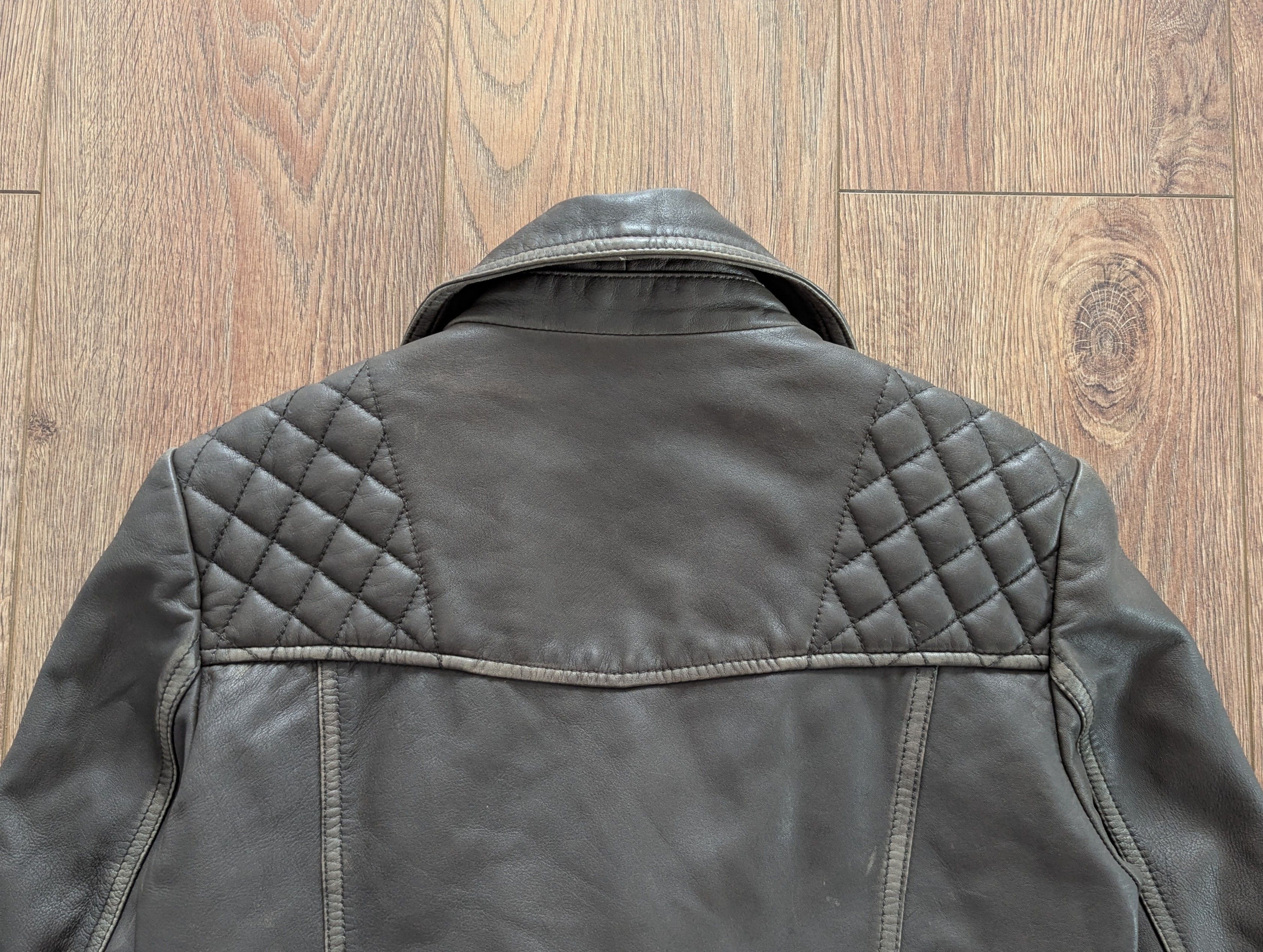 Allsaints ALLSAINTS Cropped Cargo Biker Leather Jacket With Scuffs Size M / US 6-8 / IT 42-44 - 21 Thumbnail
