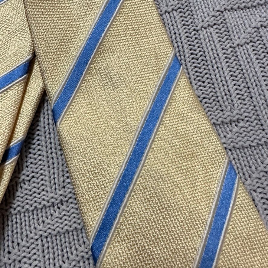 Burberry Burberry yellow and blue striped silk tie Size ONE SIZE - 2 Thumbnail