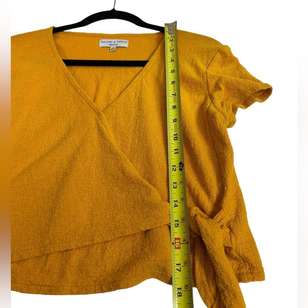 Madewell Madewell l Texutre & Thread Yellow Wrap Top XS Size XS / US 0-2 / IT 36-38 - 7 Thumbnail