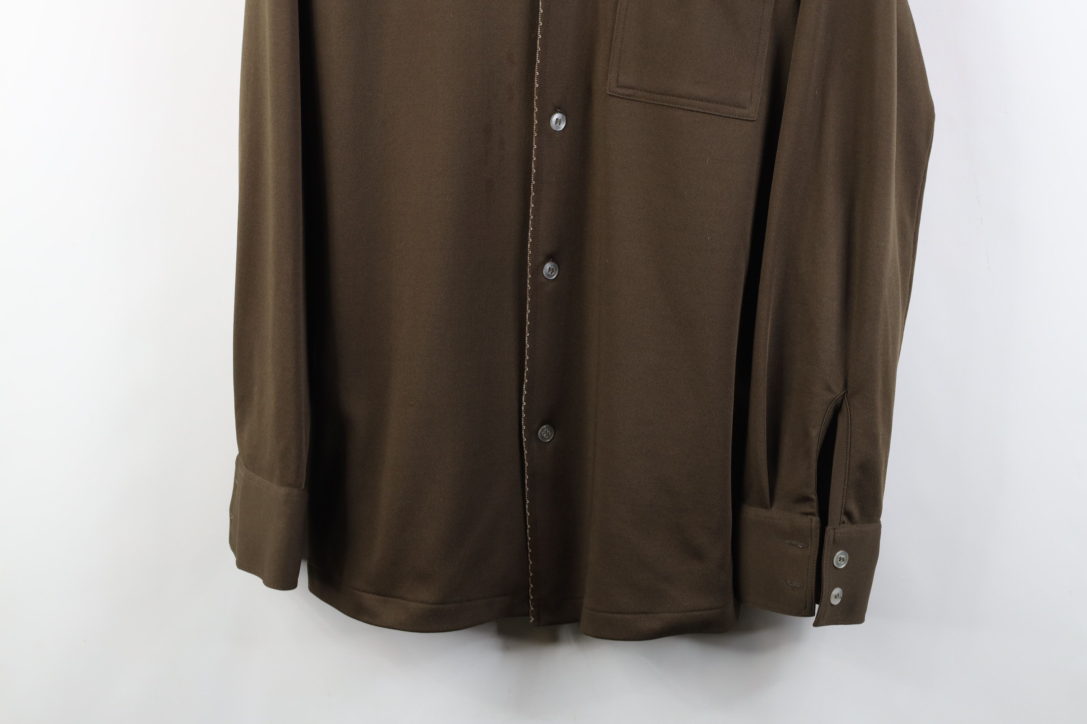 Vintage Vintage 70s Rockabilly Cowboy Knit Collared Button Shirt Size US M / EU 48-50 / 2 - 3 Thumbnail