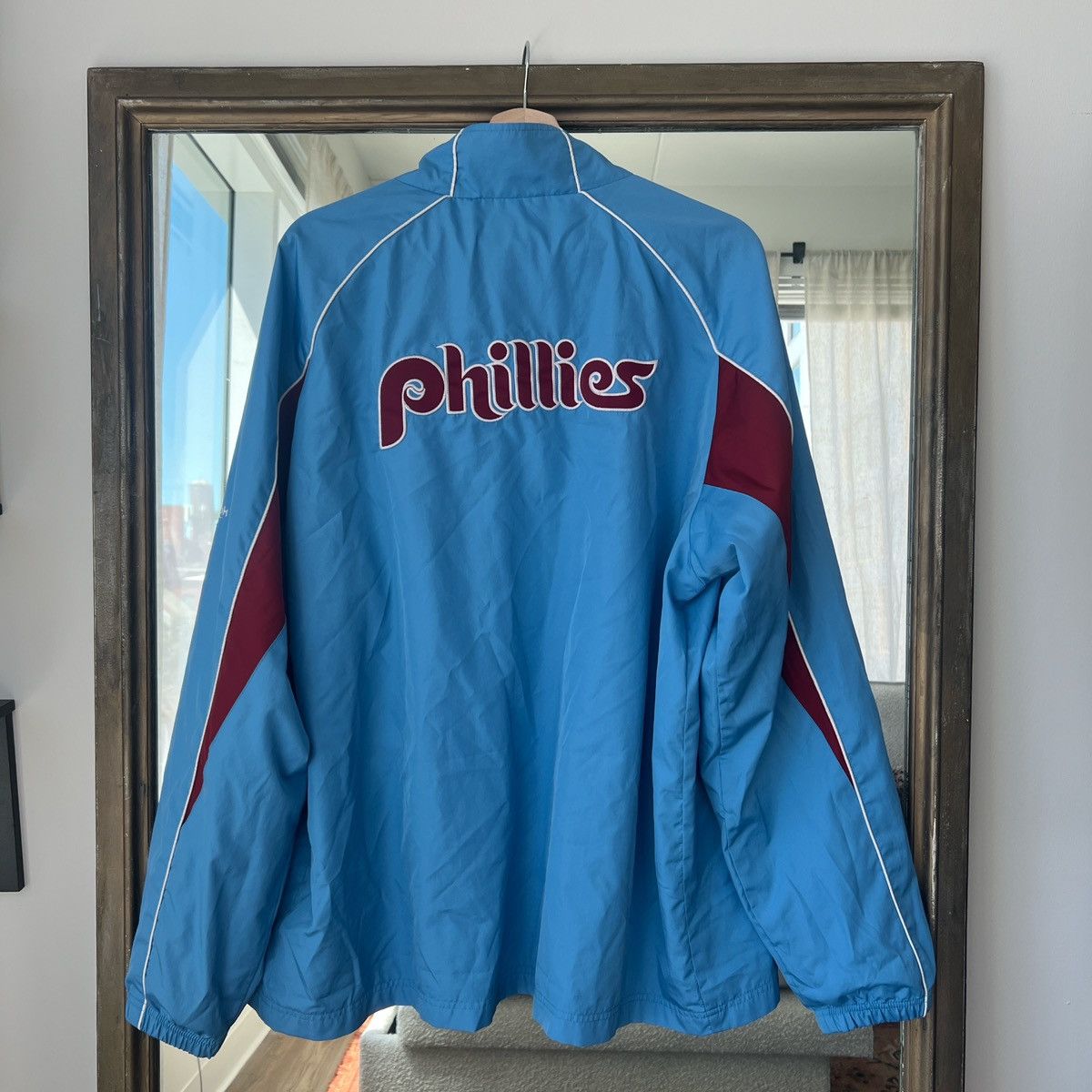 Majestic Phillies vintage windbreaker jacket Size US XL / EU 56 / 4 - 2 Thumbnail