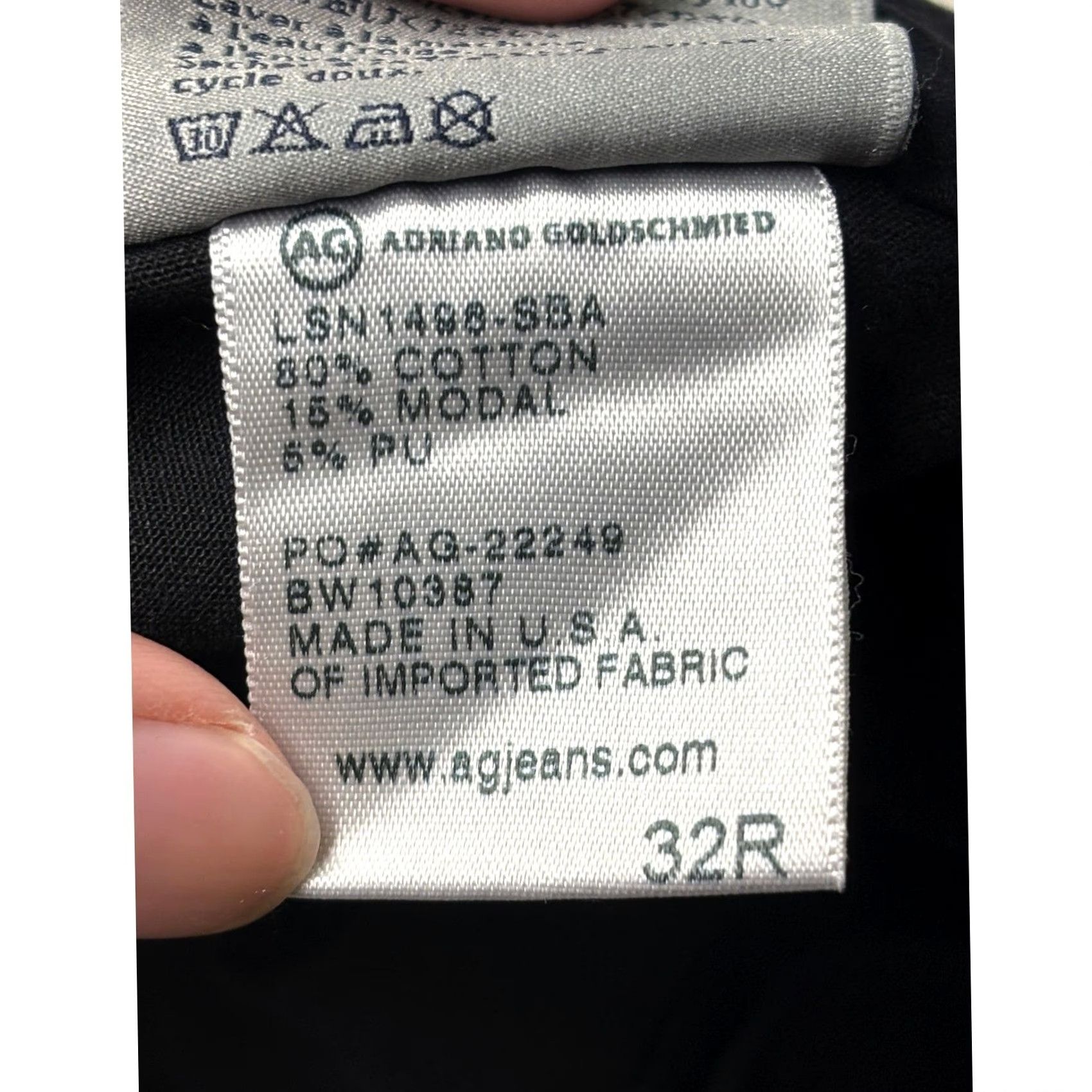 Vintage VINTAGE? No. AG Adriano Goldschmied The Middi Jeans Black 32R L32 Mid-Rise Slim 5-Pocket Vintage: No Size 24" / US 00 / IT 34 - 7 Thumbnail