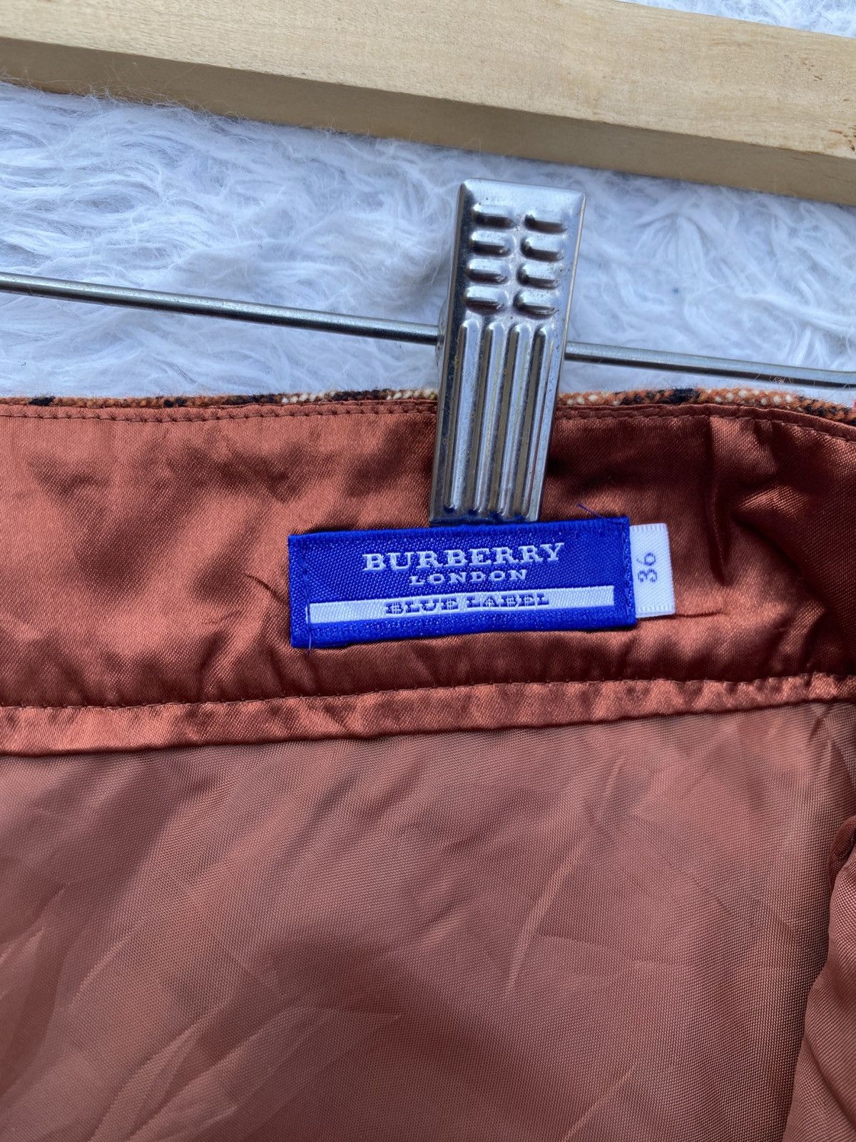Burberry Rare Vintage 90s Burberry Checkered Wool Skirt Size 26" / US 2 / IT 38 - 7 Thumbnail