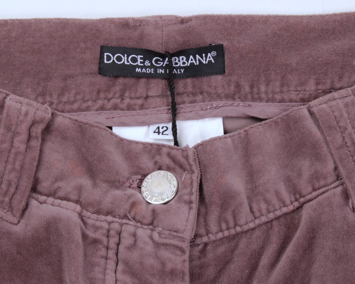 Designer × Dolce & Gabbana × Vintage DOLCE GABBANA Runway 2003 Vintage Velour Velvet Bondage Pant Size 28" / US 6 / IT 42 - 9 Thumbnail