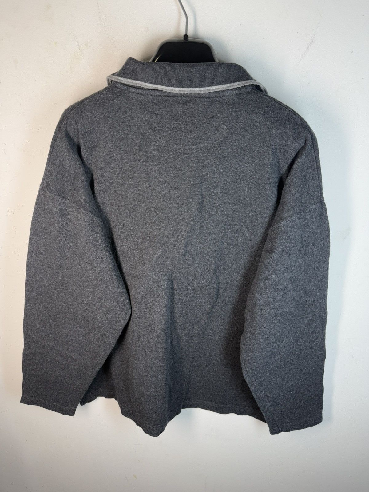 Yves Saint Laurent 90s YSL Sweatshirt 1/4 Quarter Zip Grey Vintage Sweater Size US L / EU 52-54 / 3 - 15 Thumbnail