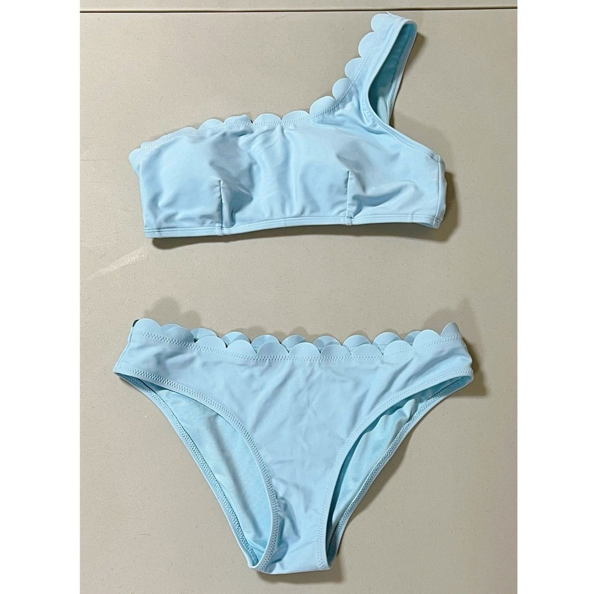 Other Baby Blue Scalloped Bikini Top and Bottoms Set Size M 🩵 Size M / US 6-8 / IT 42-44 - 2 Thumbnail