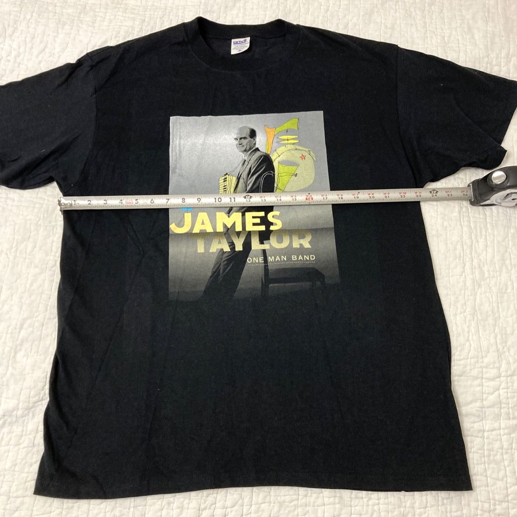 Anvil James Taylor One Man Band Spring Tour 2006 Black Concert T-Shirt Men XL Size US XXL / EU 58 / 5 - 4 Thumbnail