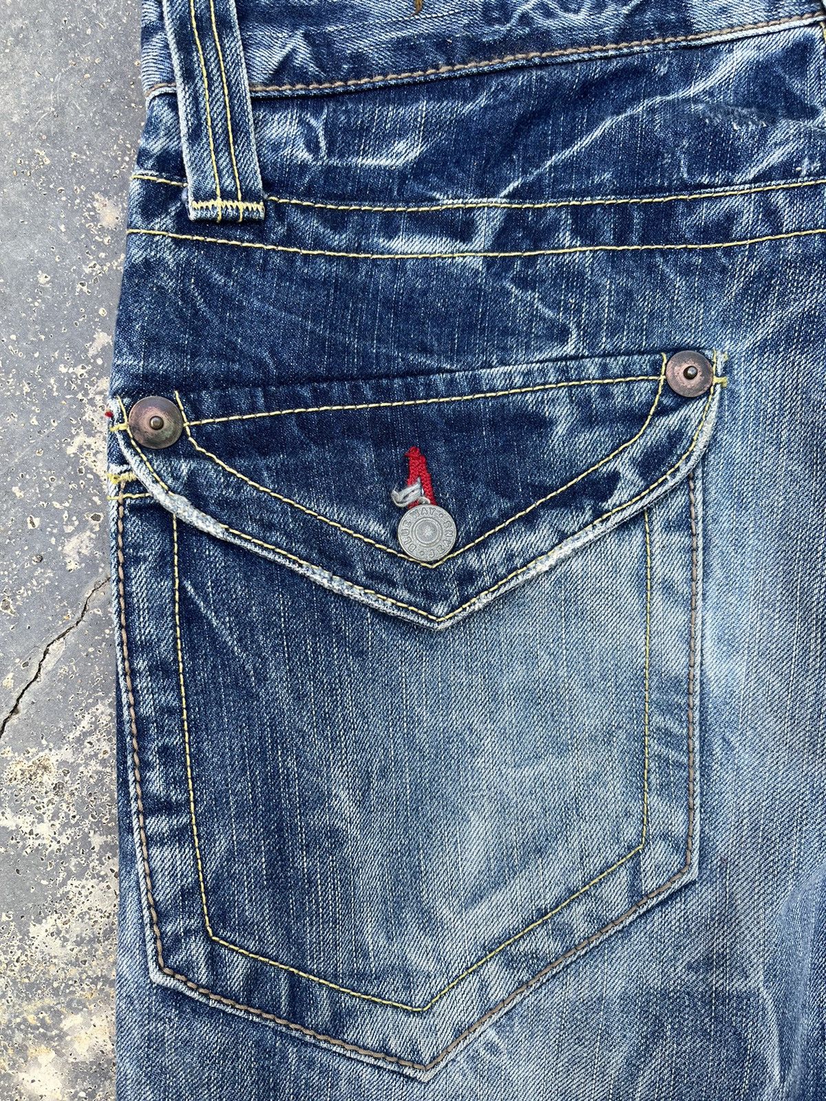 If Six Was Nine × Japanese Brand × Vintage Flare Crazy Striking Design Blue Jean Japan Denim Size US 32 / EU 48 - 19 Thumbnail