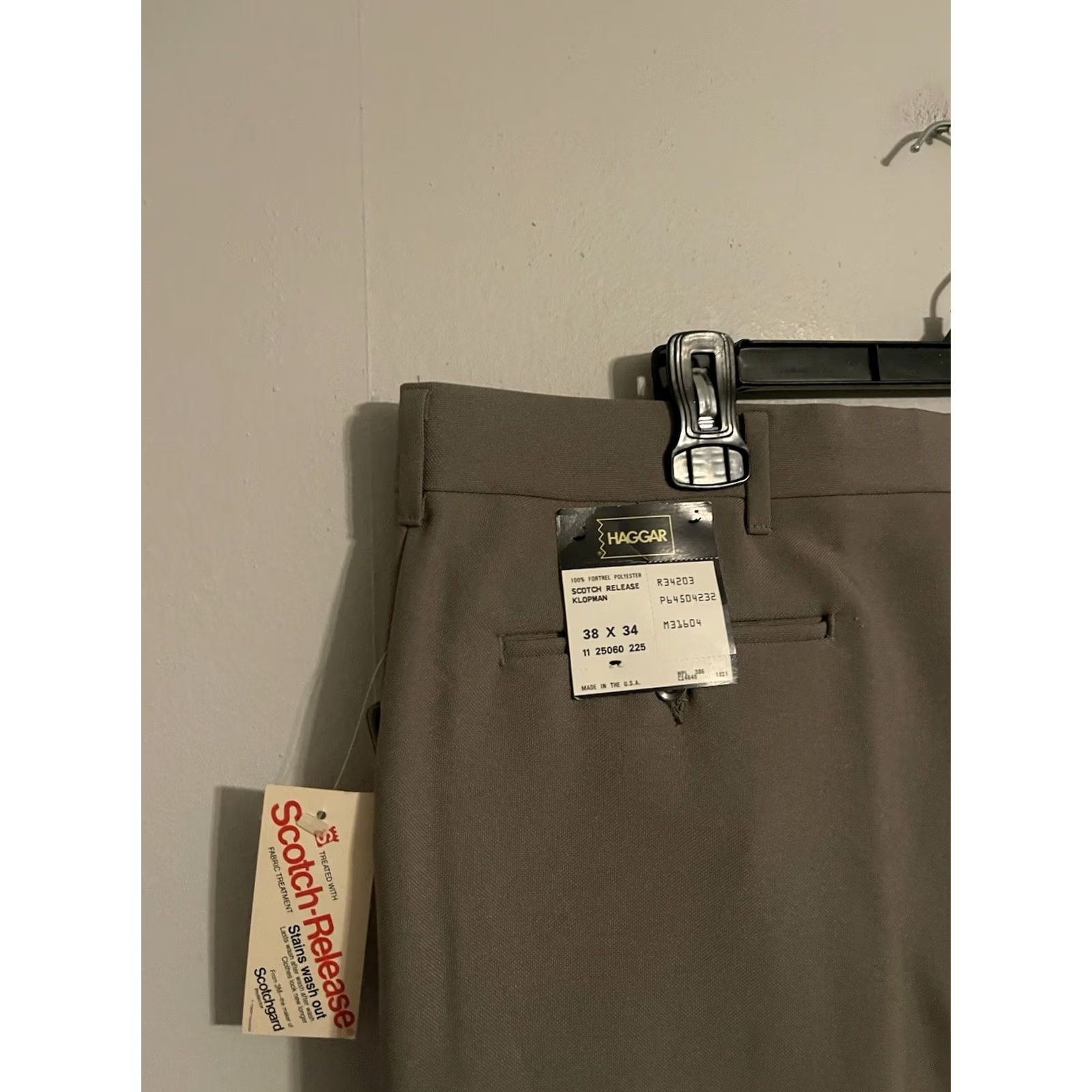 Haggar Vintage Haggar Scotch Release Klopman Light Gray Dress Pants - Mens 38x34 -New Size US 38 / EU 54 - 2 Thumbnail