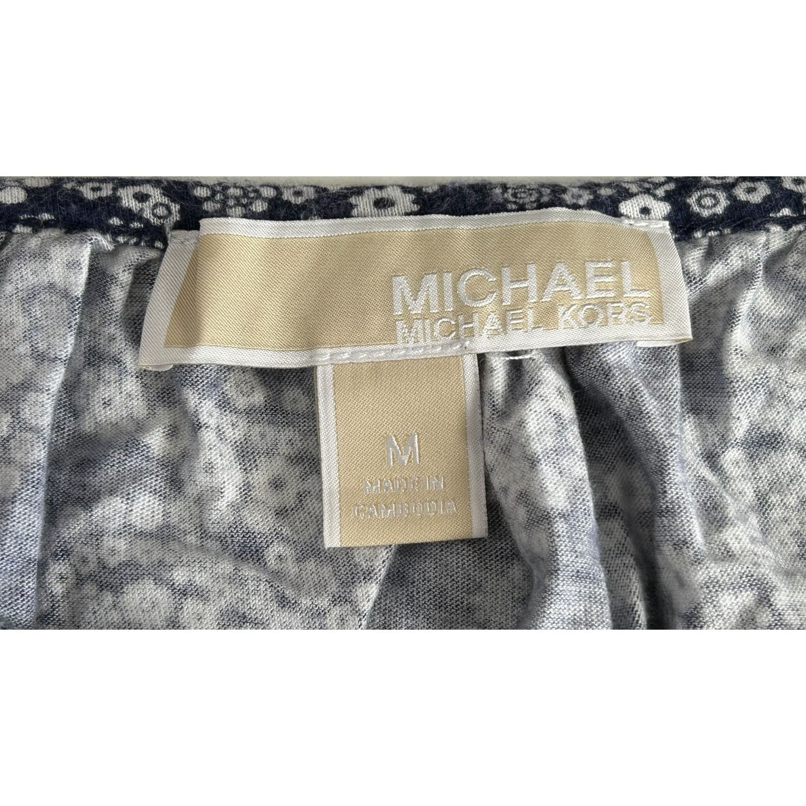 Other Michael Kors | Boho Floral Long Balloon Sleeve Top | Medium Size M / US 6-8 / IT 42-44 - 3 Thumbnail