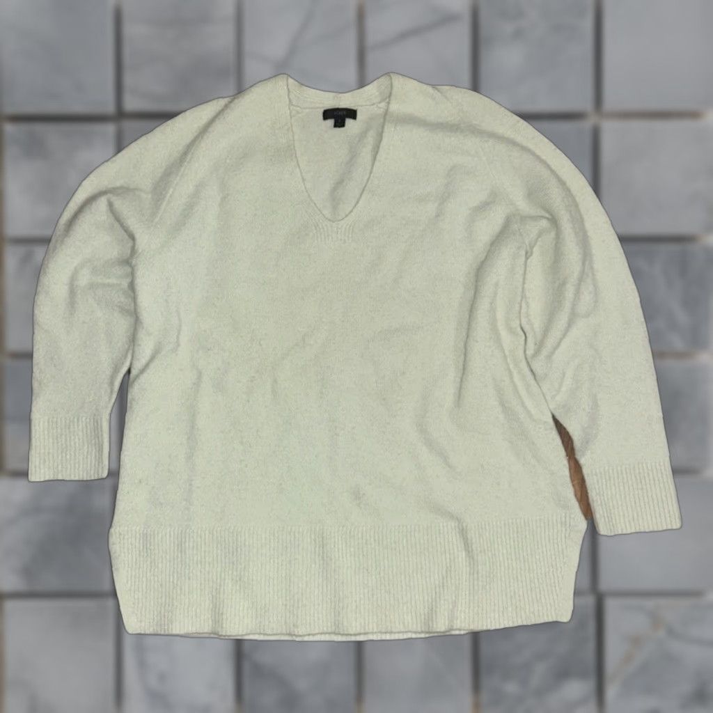 J.Crew J.Crew V-Neck Sweater Mint Green Women’s Small Relaxed Fit Lightweight Cotton Wool Pullover 90s Classic Preppy Shirt Womens Size S / US 4 / IT 40 - 1 Thumbnail
