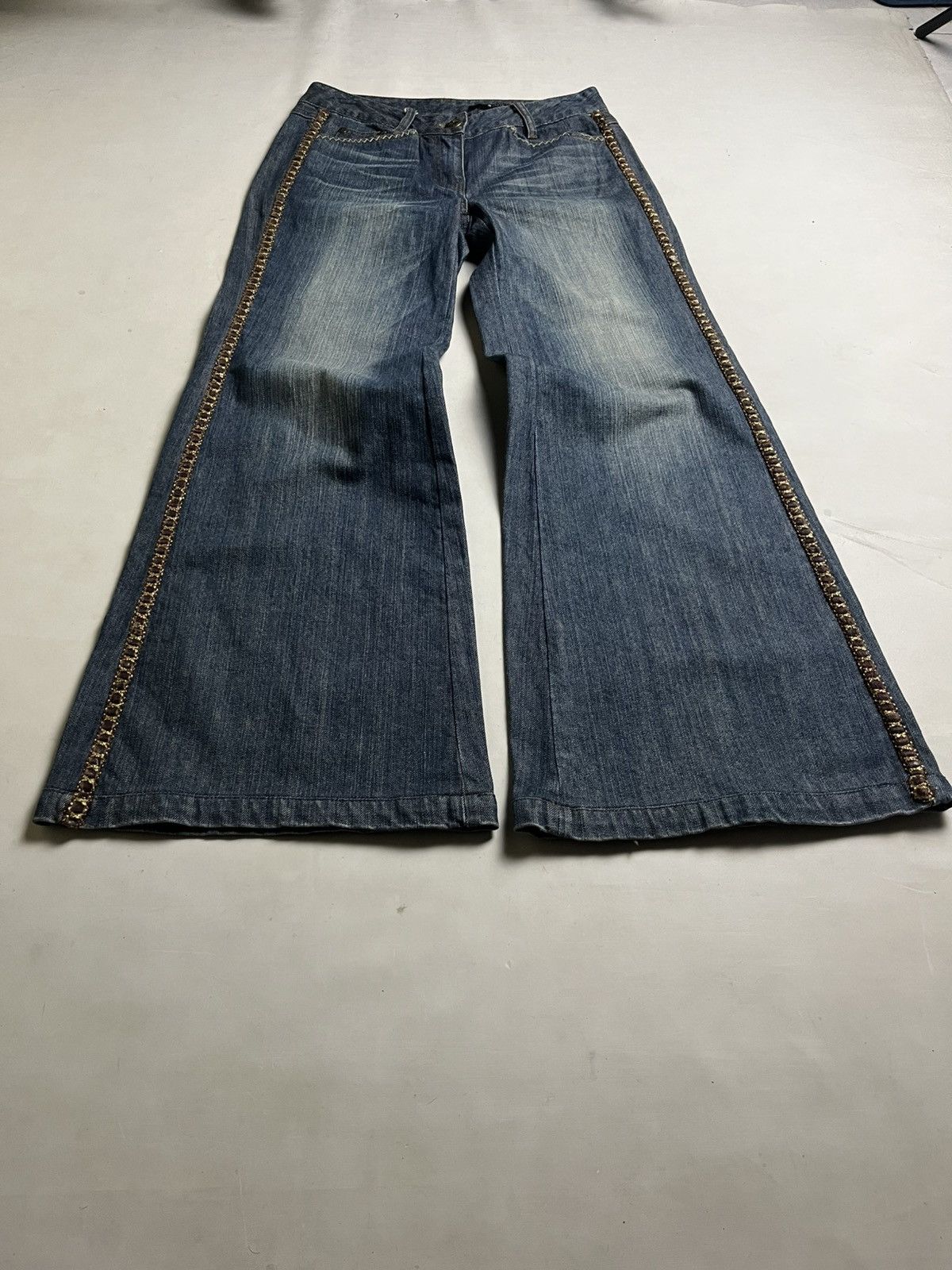 Tornado Mart 00s Yetts Mudwash super flared denim Size US 28 / EU 44 - 2 Thumbnail