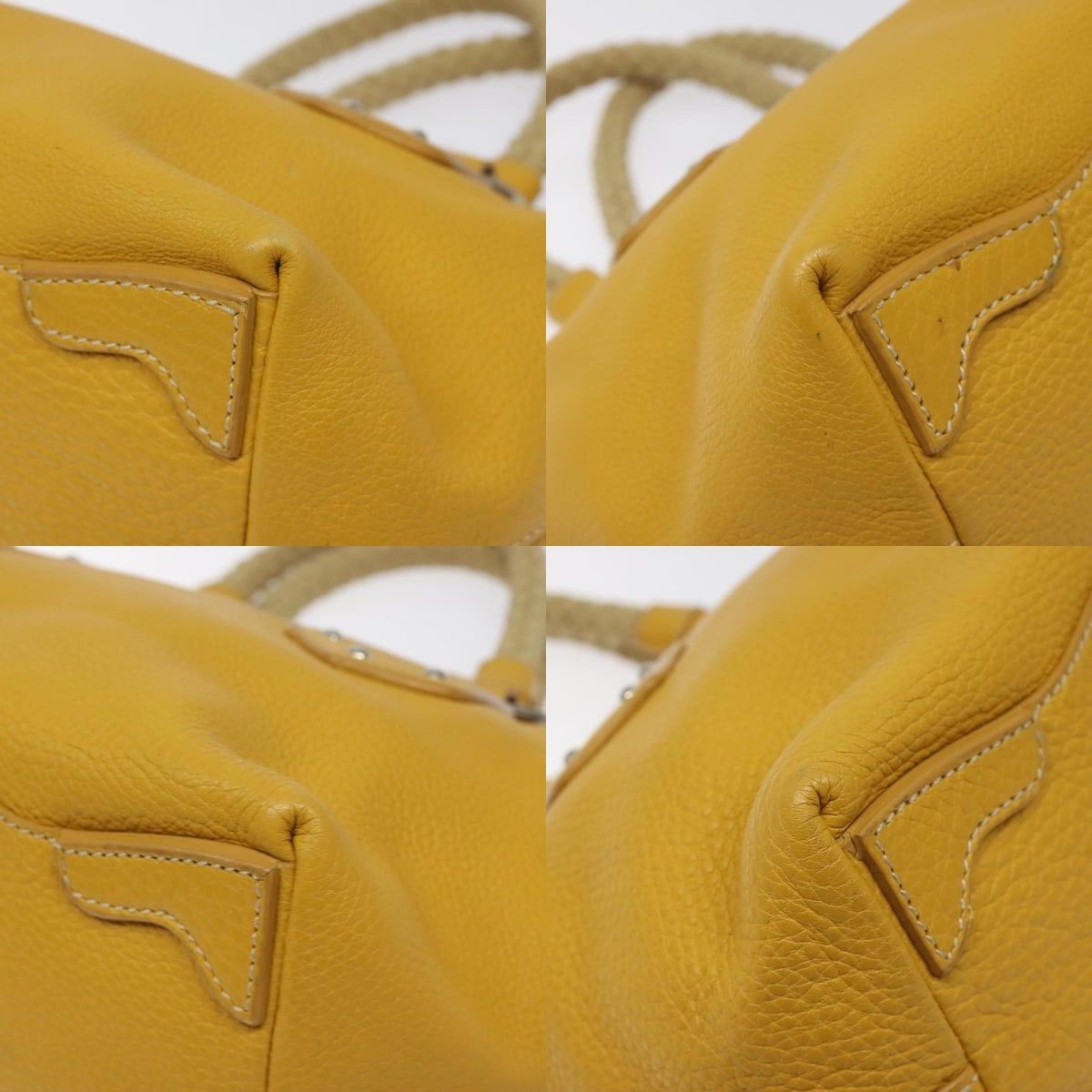 Prada PRADA Hand Bag Leather Yellow Silver Size ONE SIZE - 10 Thumbnail