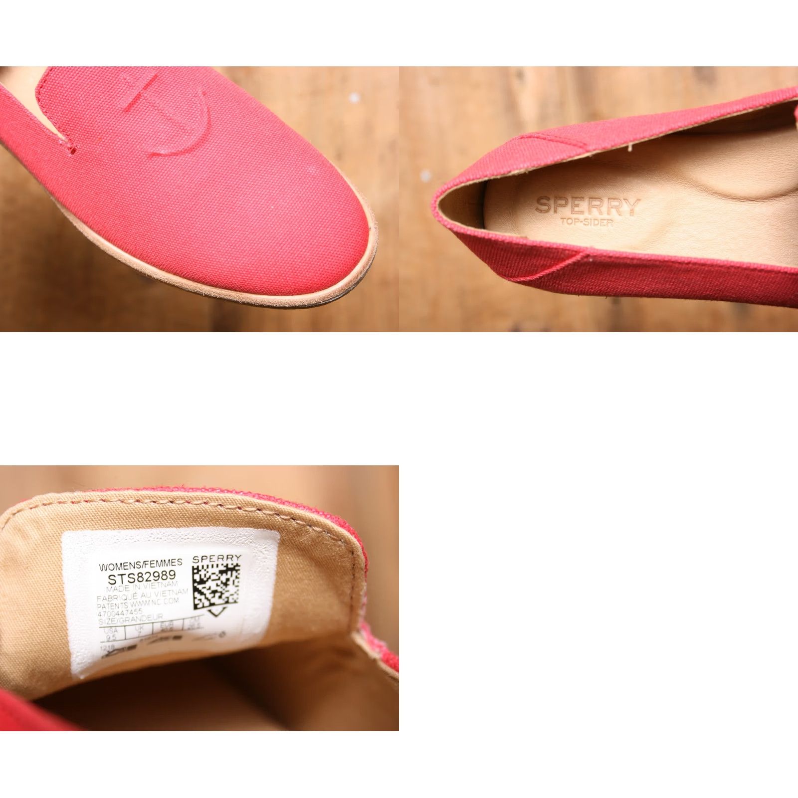 Sperry VINTAGE Sperry Seaport Levy Red Canvas Slip On Nautical Loafers Womens 9.5 Size 9.5 Slip On Navy? Size US 10 / IT 40 - 8 Thumbnail