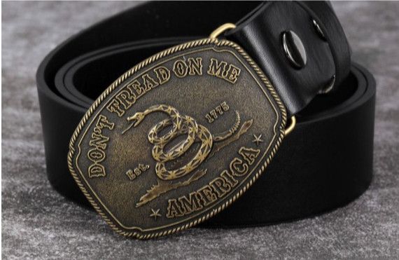 Vintage Leather Y2K Buckle Belt Size ONE SIZE - 1 Thumbnail