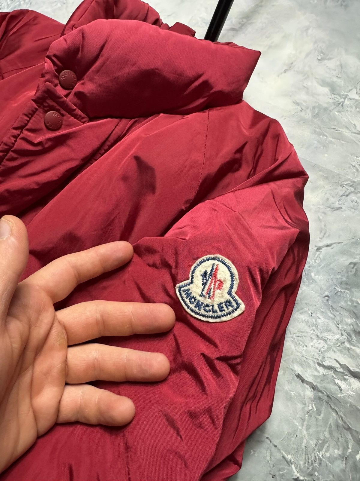 Moncler Vintage Moncler Grenoble Red Long Puffer Jacket Size US XL / EU 56 / 4 - 2 Thumbnail