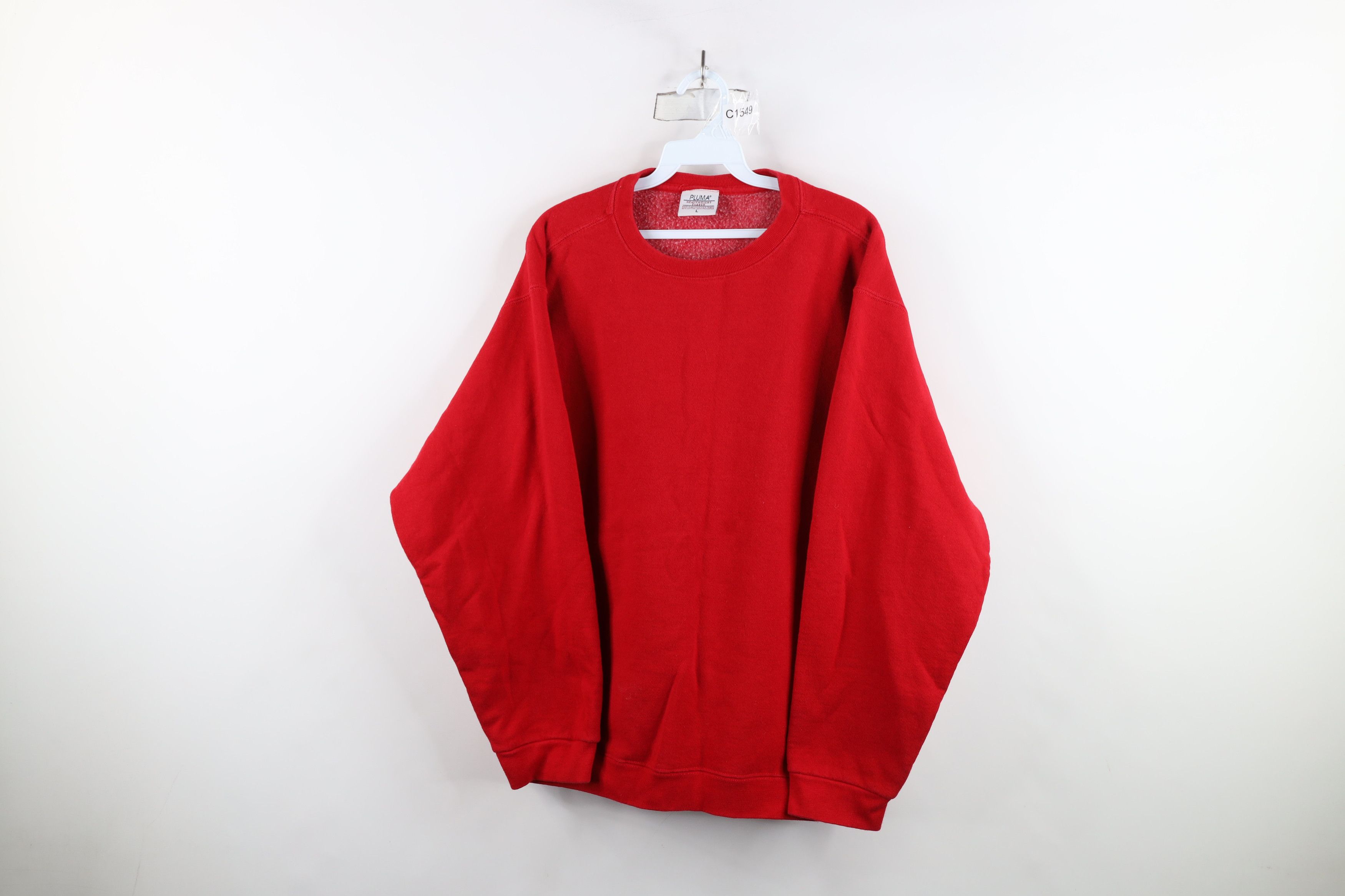 Vintage Vintage 90s Streetwear Blank Heavyweight Crewneck Sweatshirt Size US L / EU 52-54 / 3 - 1 Thumbnail